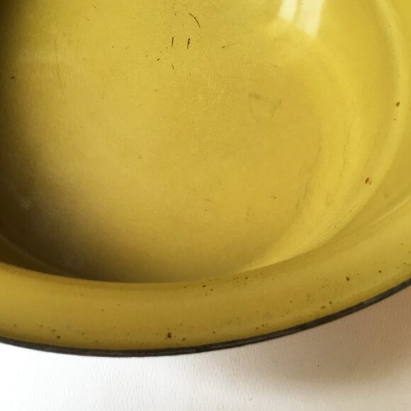 Vintage Hanova of Pasadena Red Orange Lava Enamel Casserole Lidded Pot - Picture 16 of 16